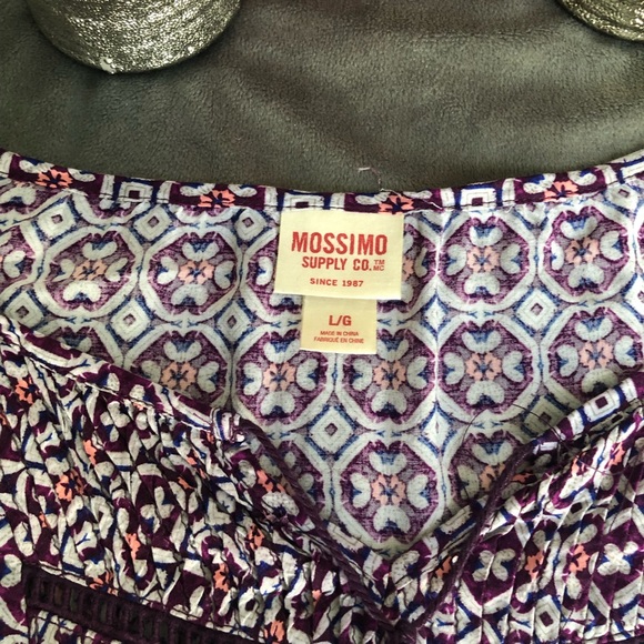 MOSSIMO - L PURPLE/GREY/PINK TUNIC BLOUSE - Picture 4 of 6